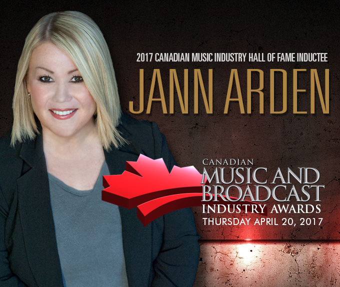 Jann Arden to be Inducted into the 2017 Music Industry Hall of Fame
