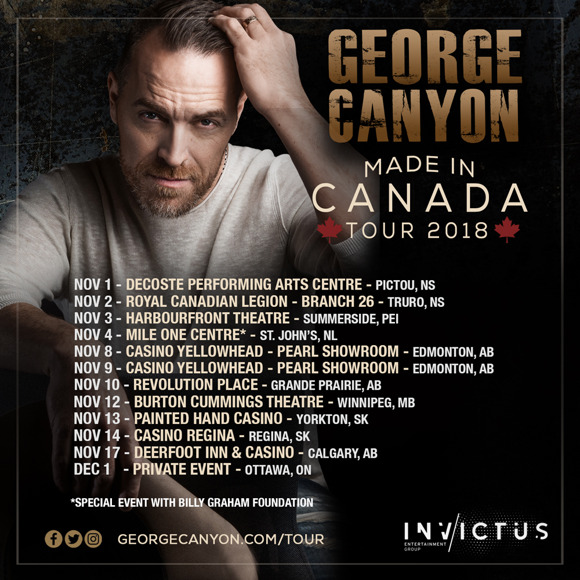 ole label group / red dot Artist Canadian Country Superstar George Canyon Announces ‘Made In Canada’ Tour