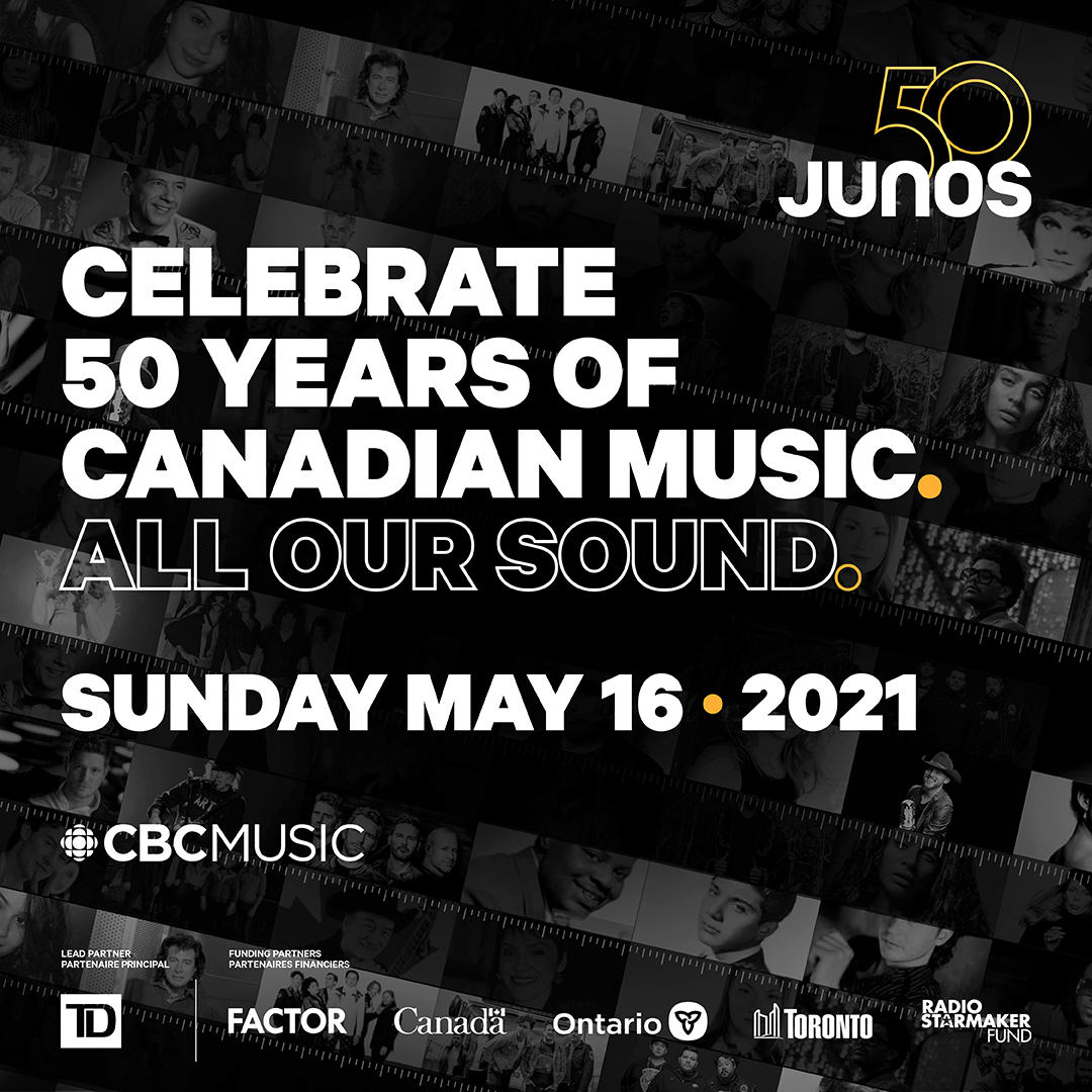The 50th Annual JUNO Awards Pushed Back to May 16, 2021