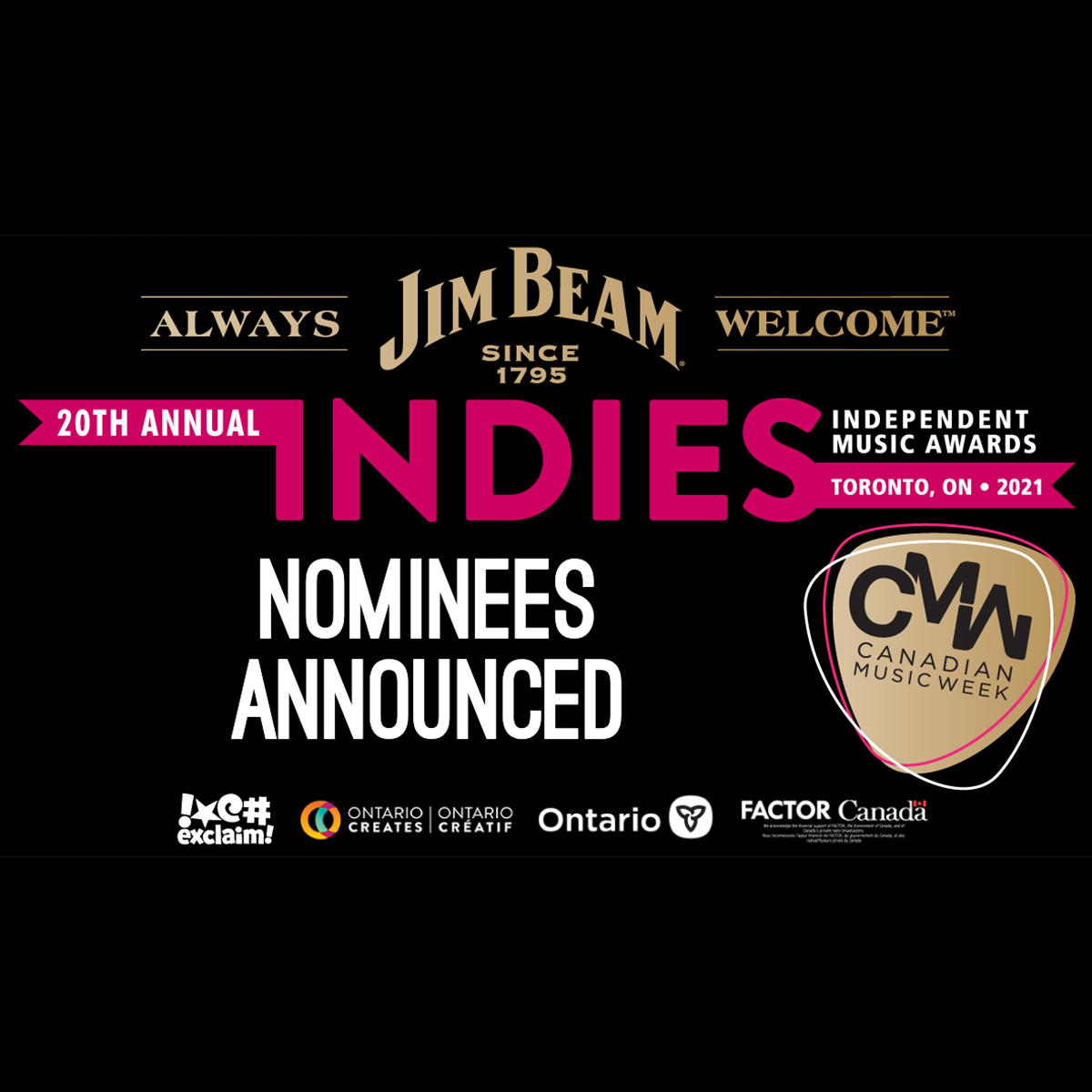 Canadian Music Week Announces Nominees for the 20th INDIE Awards