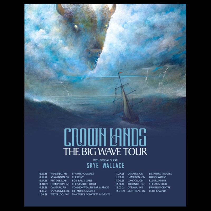 Juno Award-Winning Rock Duo Crown Lands Announce “The Big Wave Tour”  With 13 Headlining Shows Across Canada