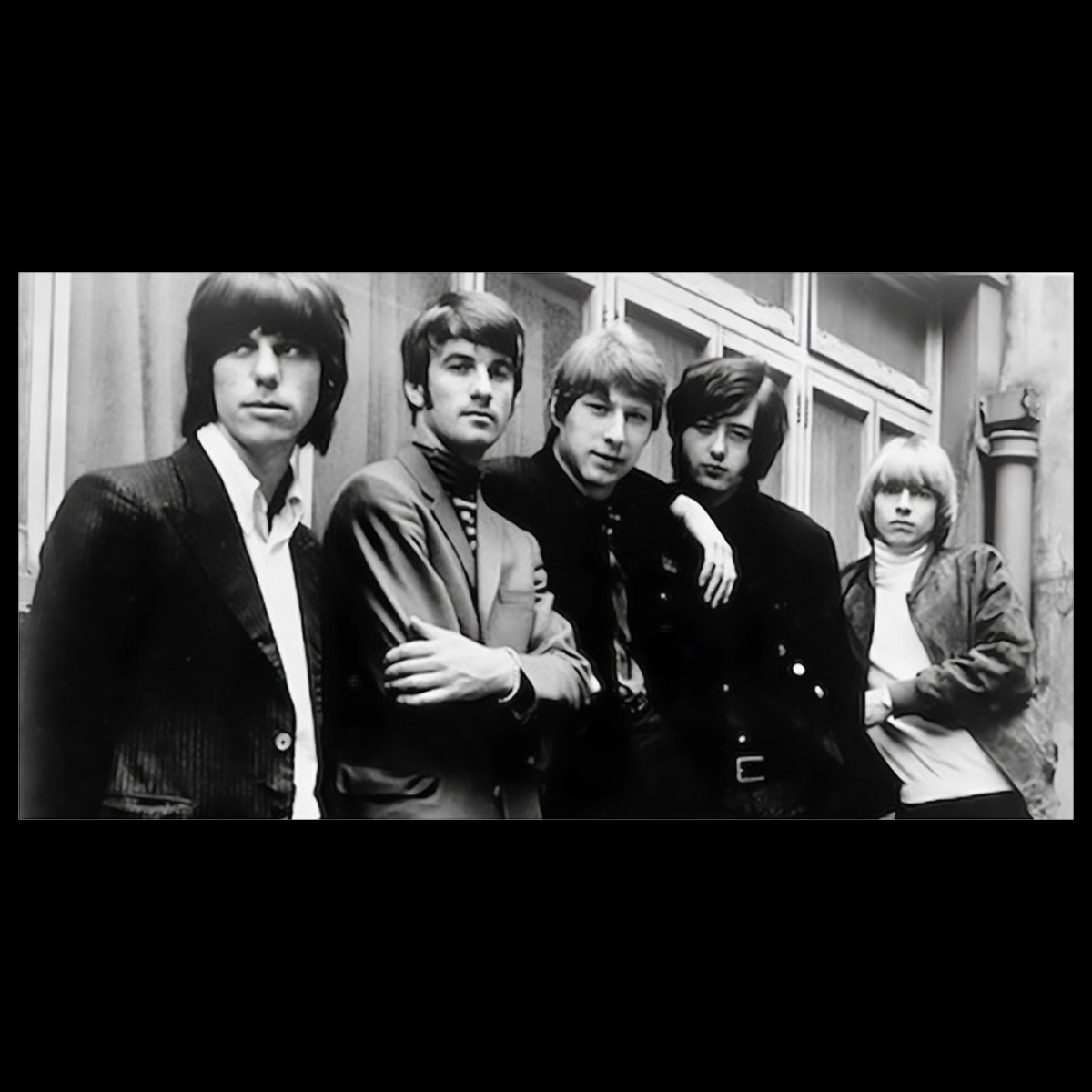 The Yardbirds with Jeff Beck (left) and Jimmy Page (second from right) 