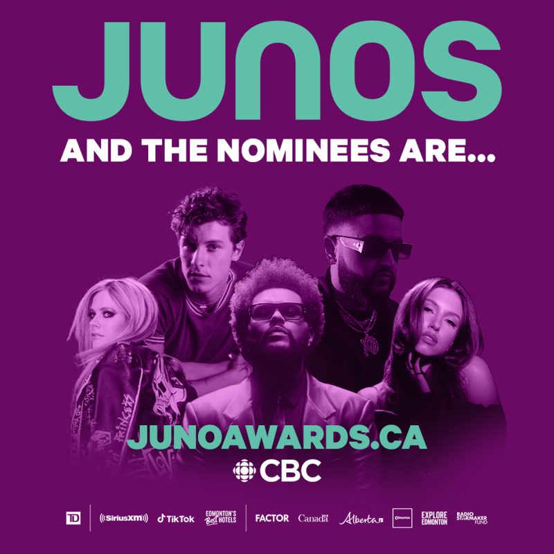 Nominations and New Performers Revealed for The 2023 JUNO Awards
