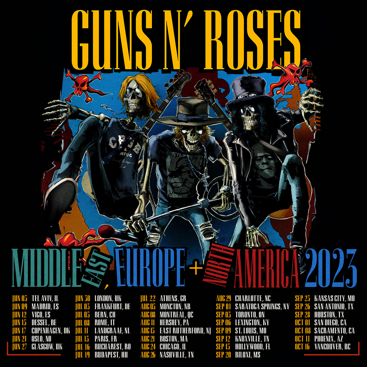 Rock And Roll Legends Guns N’ Roses Announce 2023 World Tour